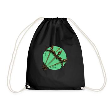 Zodiac - Star Sign - Sagittarius - pos - Turnbeutel - Schwarz - Vorne