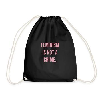Feminism is not a Crime - Drawstring Bag - black - Front