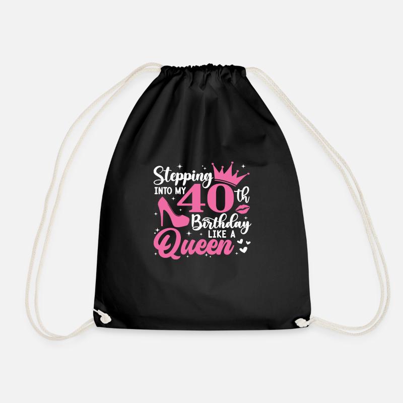 Entrer dans mon 40e anniversaire comme une reine - Sac de sport léger - noir