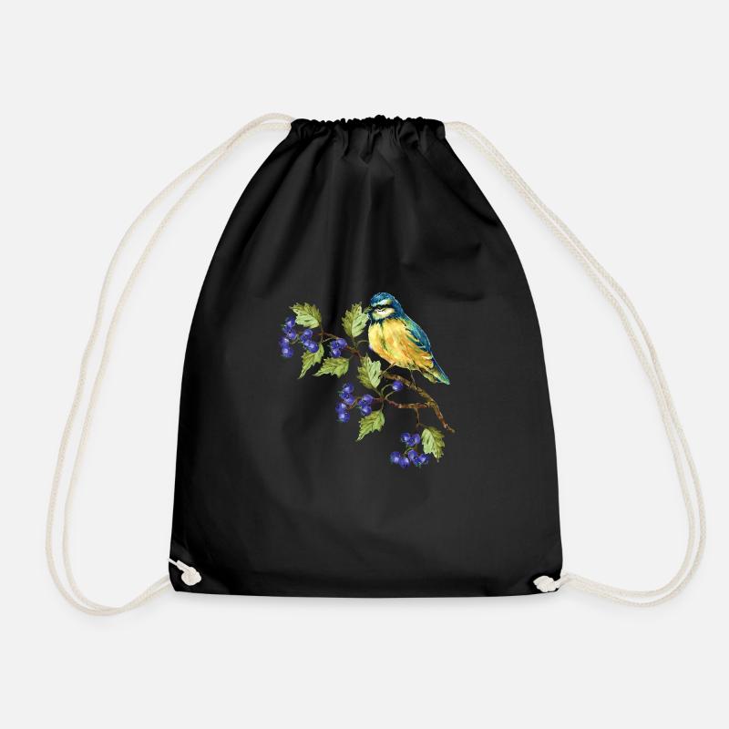 Oiseau coloré - Sac de sport léger - noir