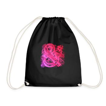 Graffiti style Splash hip hop colors painter color - Drawstring Bag - black - Front