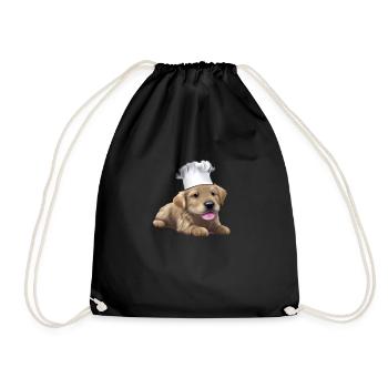 Golden Retriever Cooking Dogs Gastronom Puppy - Sac de sport léger - noir - Devant
