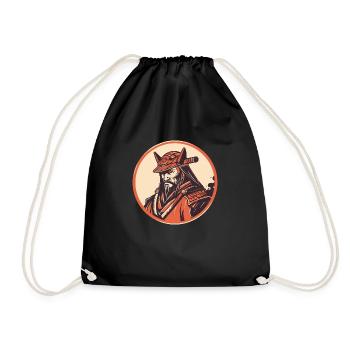 Samurai, Bushi, Ronin, Schwertmeister, Shogun - Turnbeutel - Schwarz - Vorne