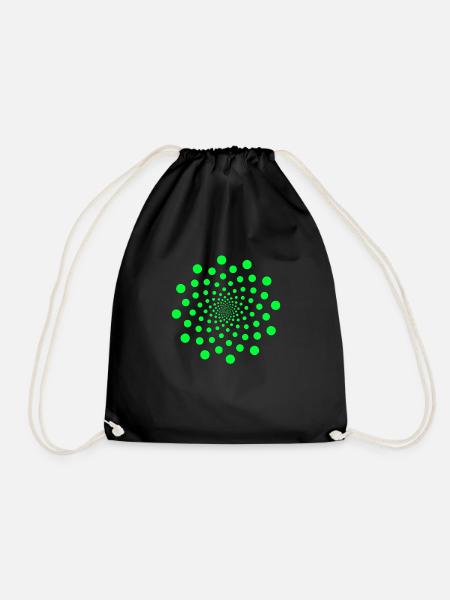 om signe chakra point infini vert néon - Sac de sport léger - noir