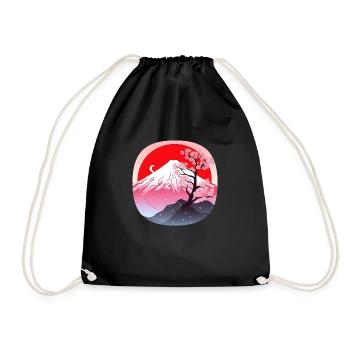 Japan Fuji - Drawstring Bag - black - Front