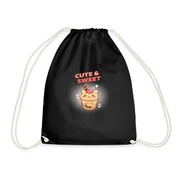 Mignon et doux - Sac de sport léger - noir - Devant