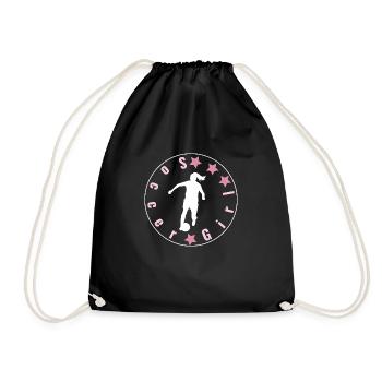 Fußball Mädchen, Frauenfußball, Frauenfußball, Sport - Turnbeutel - Schwarz - Vorne