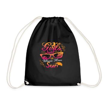Girls just wanna have Fun - Turnbeutel - Schwarz - Vorne