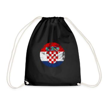 Croatie hrvatska croatie hrv voyage europe zagreb - Sac de sport léger - noir - Devant