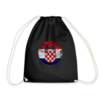 Croatie hrvatska croatie hrv voyage europe zagreb - Sac de sport léger - noir - Devant