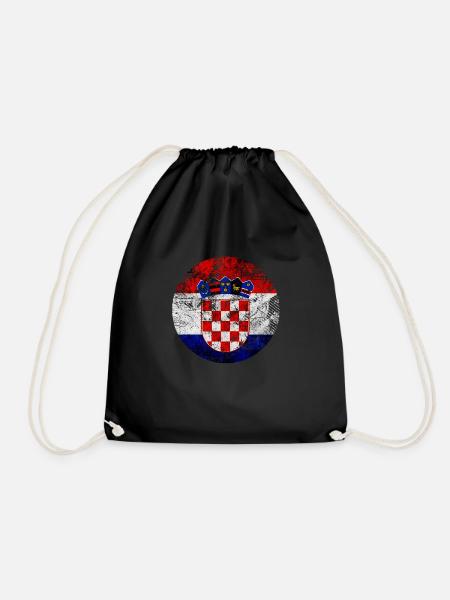 Kroatien hrvatska kroatien hrv reisen europa zagreb - Turnbeutel - Schwarz