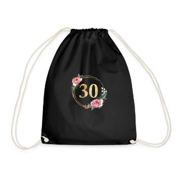30! Customisable - Drawstring Bag - black - Front