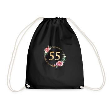 55! Customisable - Drawstring Bag - black - Front