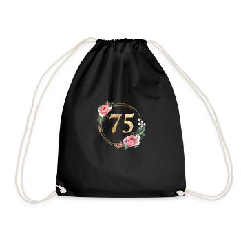 75! Customisable - Drawstring Bag - black - Front