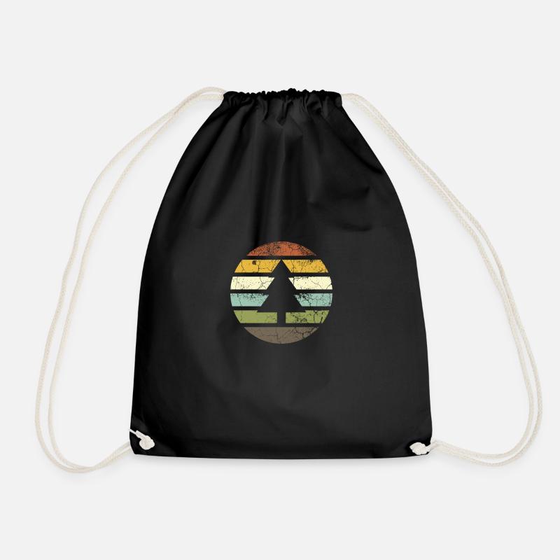 Arbre pin rétro - Sac de sport léger - noir