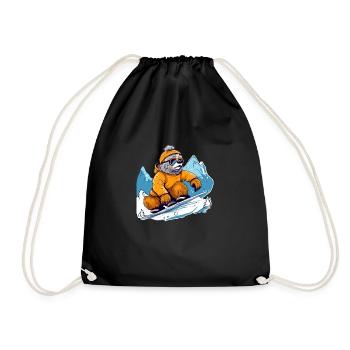Kiki au snowboard - Sac de sport léger - noir - Devant