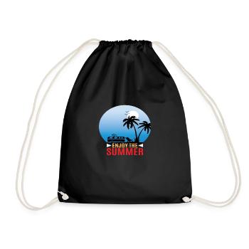 Enjoy the Summer - Drawstring Bag - black - Front