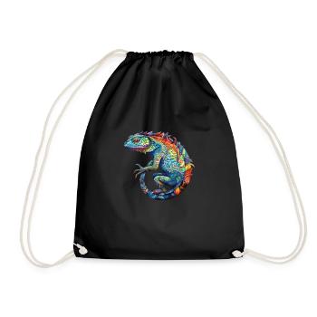 lizzard_art - Drawstring Bag - black - Front