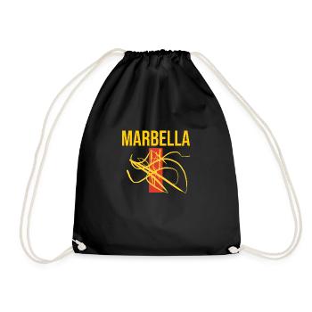 Das schönste Marbella T-Shirt - Turnbeutel - Schwarz - Vorne