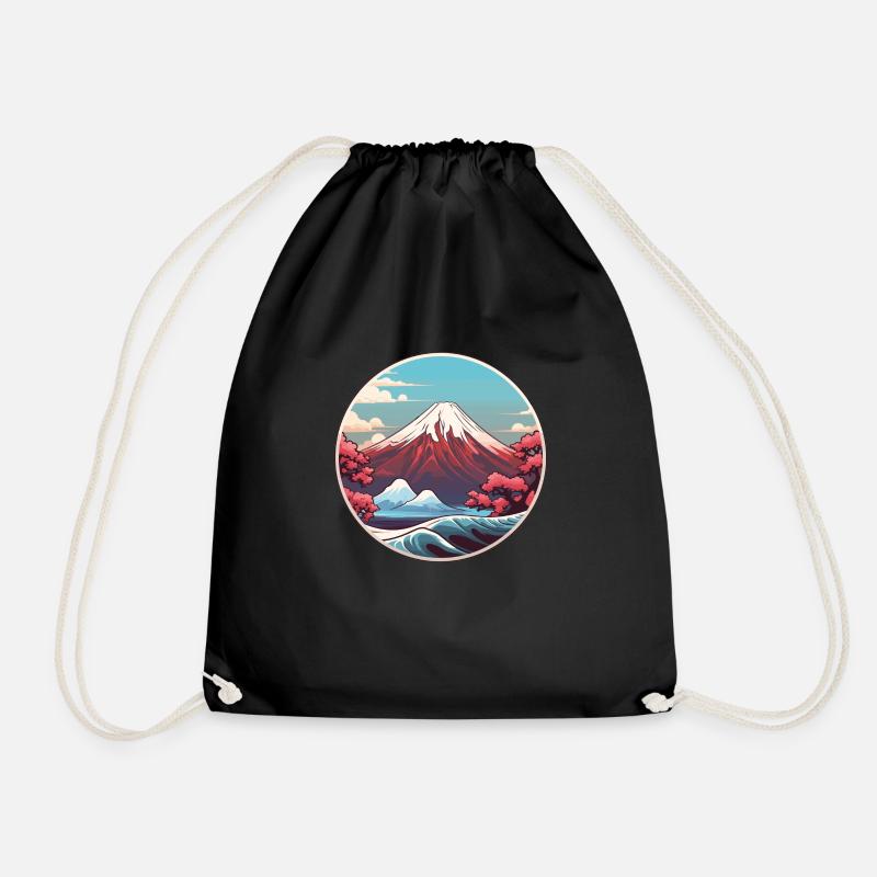 Japan - Drawstring Bag - black