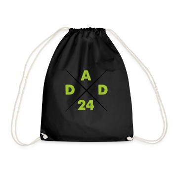 dad 24 - Drawstring Bag - black - Front