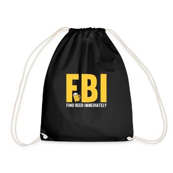 FBI Find Beer Immediately - Drawstring Bag - black - Front