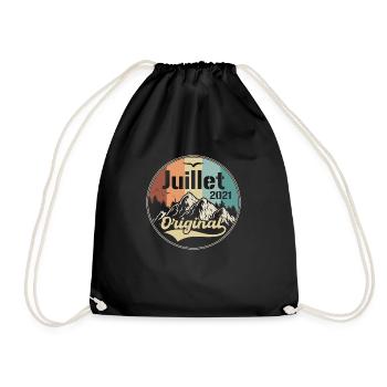 Juli 2021 Jubiläum Juli 2021 Juli - Turnbeutel - Schwarz - Vorne