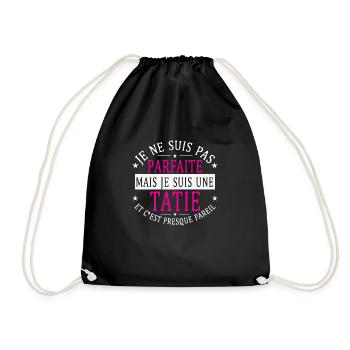 JE NE SUIS PAS PARFAITE MAIS JE SUIS UNE TATIE - Sac de sport léger - noir - Devant