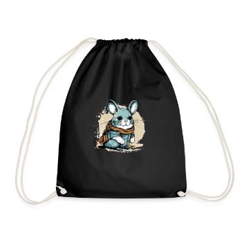 Blinki le chinchilla - Sac de sport léger - noir - Devant