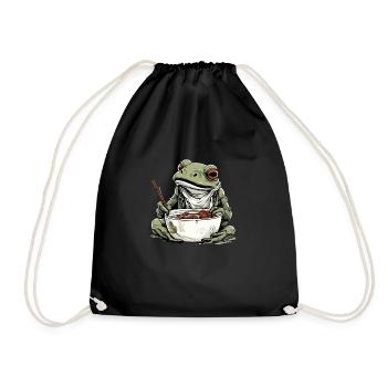 Kriko le crapaud gourmand - Sac de sport léger - noir - Devant