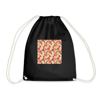 Fleurs sans couture Motif Floral Happy Blossom Art - Sac de sport léger - noir - Devant