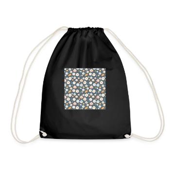 Fleurs sans couture Motif Floral Happy Blossom Art - Sac de sport léger - noir - Devant