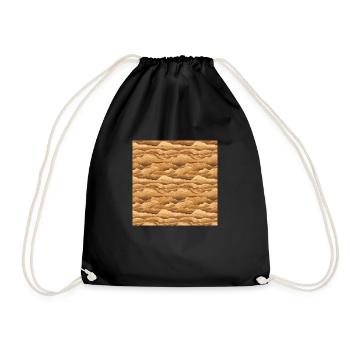 Désert Sans Couture Motif Sable Dunes du Sahara Arabe - Sac de sport léger - noir - Devant