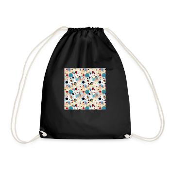 Formes abstraites sans couture Lignes Art moderne - Sac de sport léger - noir - Devant