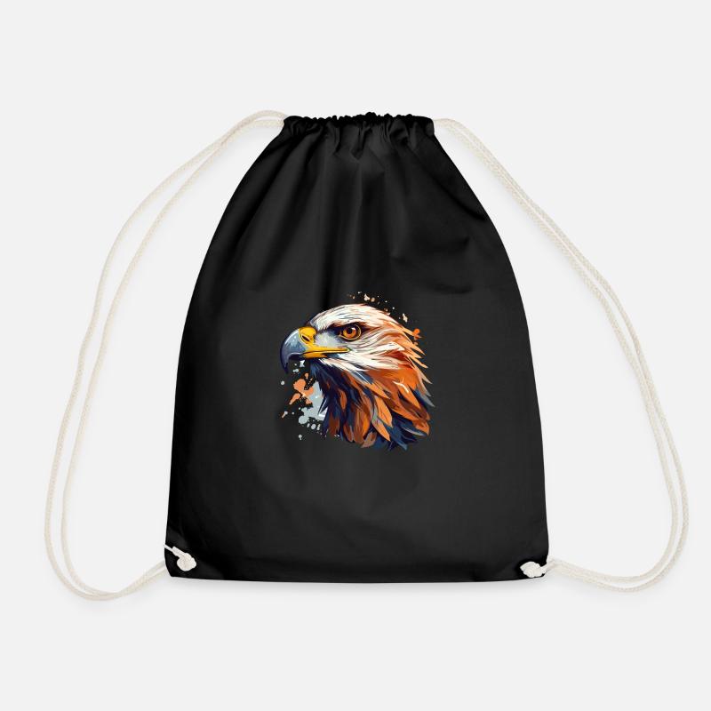 Adlerkopf Greifvogel Adler - Turnbeutel - Schwarz