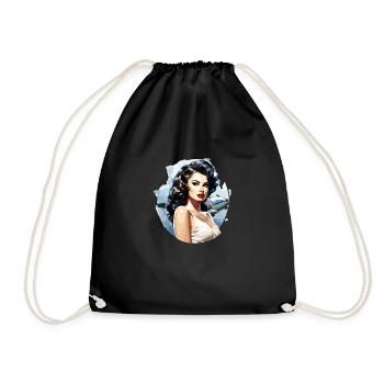 Pinup Liza pilot - Drawstring Bag - black - Front