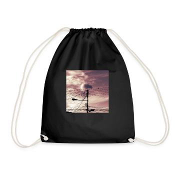 l'oiseau sur les cables - Sac de sport léger - noir - Devant
