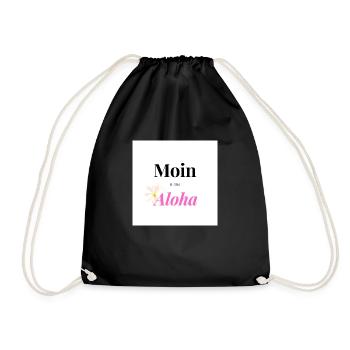 Moin is mien Aloha - Turnbeutel - Schwarz - Vorne