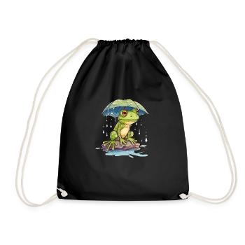 Fresh trouve refuge sous un parapluie - Sac de sport léger - noir - Devant