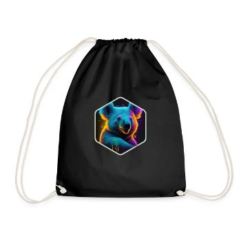 Neon Koala - Drawstring Bag - black - Front