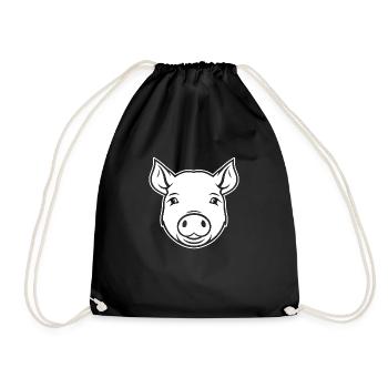 Truie cochonne - Sac de sport léger - noir - Devant