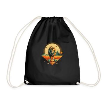 Leo in the sun - Drawstring Bag - black - Front