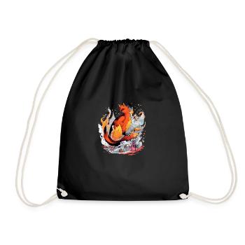 Ricky the phoenix - Drawstring Bag - black - Front