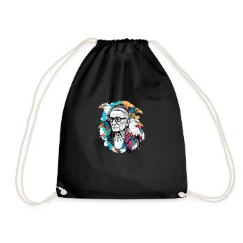 Grandpa Siou Eagle - Drawstring Bag - black - Front