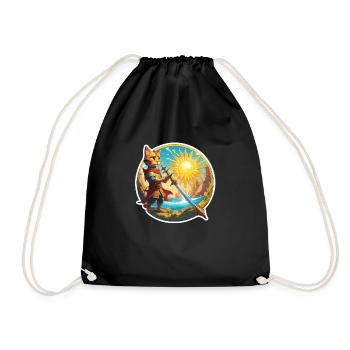 Swordscat de la plage de l’été - Sac de sport léger - noir - Devant