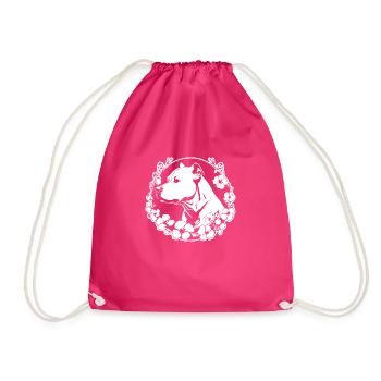 Pitbull - Drawstring Bag - fuchsia - Front