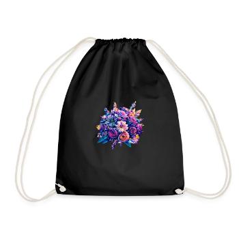Gardener Flower Hobby Gardener Garden Gift Flowers - Drawstring Bag - black - Front