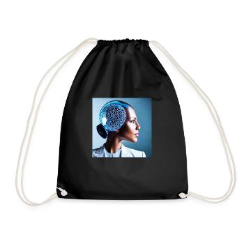 Aide à la réflexion sur l’IA pour le cyborg du futur - Sac de sport léger - noir - Devant