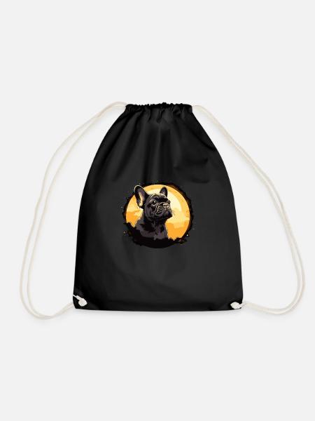 Französische Bulldogge - Turnbeutel - Schwarz