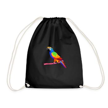 Budgie Bird Owner Bird Cockatiel - Drawstring Bag - black - Front